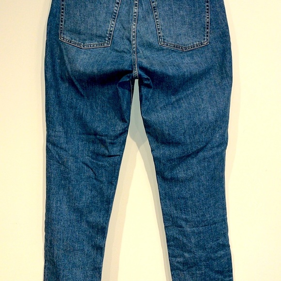 EVERLANE Curvy Cheeky Jeans Women’s 31 High Rise Denim Boho Fabric Cuffed Hem - Picture 8 of 10